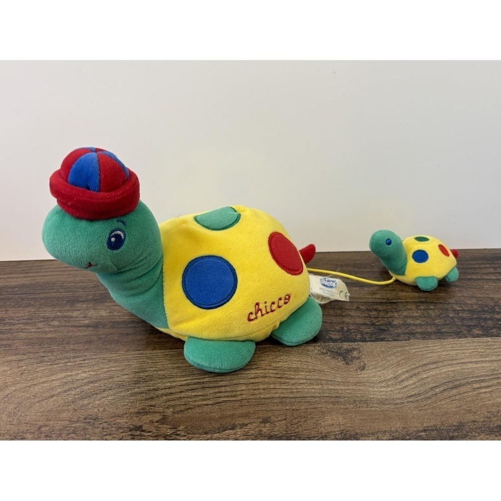 Chicco Happy Color Turtle Pulling Baby  Vibrate Music Twinkle Twinkle WORKS